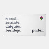 Padel Desk Mat - Word Vibe Black Grey (Recto)