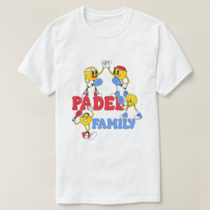 Padel Family T-Shirt Cartoon Rétro