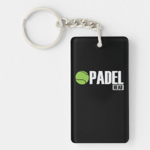 Padel Head Tennis Sport en Ball Sleutelhanger