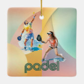 Padel Holiday Ornament – Vibrant Padel Style (Achterkant)