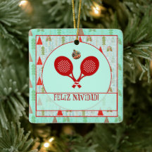 Padel Kerst Ornament – Een Retro Padel Kerst