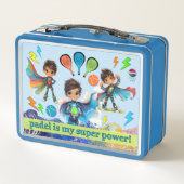 PADEL LUNCHBOX - PADEL BOYS SUPERHEROES in BLUE (Dos)