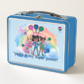 PADEL LUNCHBOX - PADEL GIRLS SUPERHEROES in BLUE (Devant)