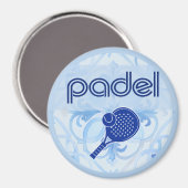Padel Magnet – Spanish Tile Vibes in Blue (Recto/Verso)