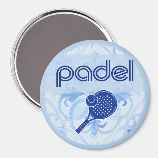Padel Magnet – Spanish Tile Vibes in Blue (Recto/Verso)