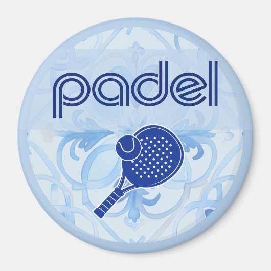 Padel Magnet – Spanish Tile Vibes in Blue (Devant)