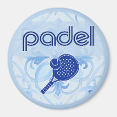 Padel Magnet – Spanish Tile Vibes in Blue Magneet (Voorkant)