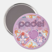 Padel Magnet – Spanish Tile Vibes in Purple Magneet (Voorkant / Achterkant)
