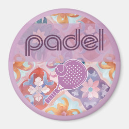 Padel Magnet – Spanish Tile Vibes in Purple Magneet