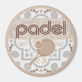 Padel Magnet – Spanish Tile Vibes Taupe Browns (Devant)