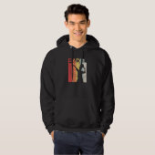 Padel Man Padel Racquet Retro Hoodie (Voorkant volledig)