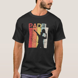 Padel Man Padel Racquet Retro T-shirt