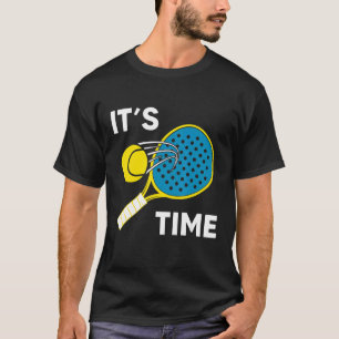 Padel Man Vrouw Mesh Het is Padel Time Funny T-shirt
