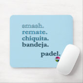 Padel Mouse Pad - Word Vibe Sky Blue Muismat (Met muis)