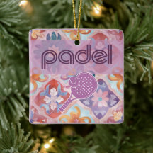 Padel Ornament – Spaanse tegelvibes in paars