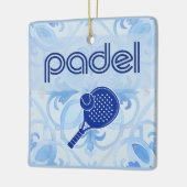 Padel Ornament – Spanish Tile Vibes in Blue (Links)