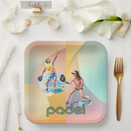 Padel Paper Plate – The Vibrant Padel Style Papieren Bordje