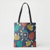 Padel Rackets Patroon met Initiaal Draagtas (Voorkant)