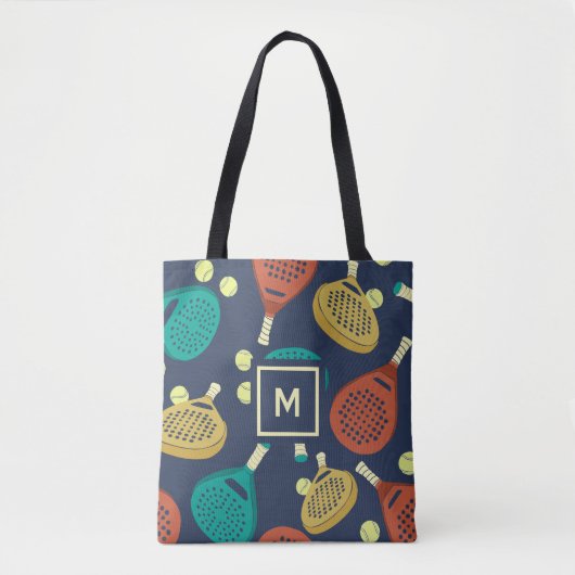 Padel Rackets Patroon met Initiaal Draagtas (Voorkant)