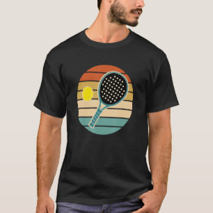 Padel Retro Sunset Paddle met Ball T-shirt