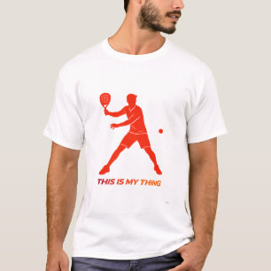 Padel Silhouet Actie Lifestyle Design T-shirt
