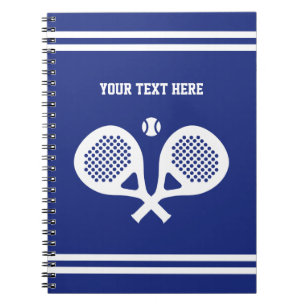 Padel tennis-cadeau voor een briefboek voor speler notitieboek