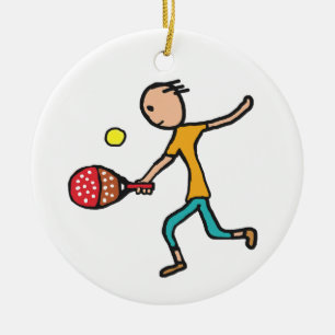 Padel Tennis Keramisch Ornament