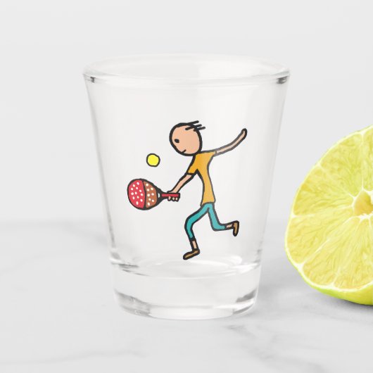 Padel Tennis Shot Glas (Voorkant)