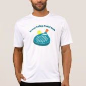 Padel Tennisracket Grafisch met Aangepaste Tekst T-shirt (Voorkant)