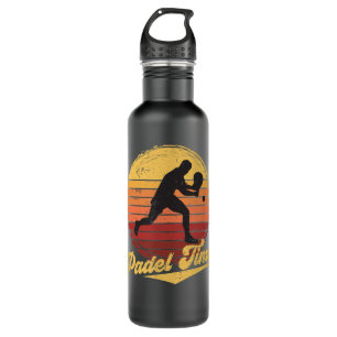Padel Time - Retro  Padel Tennis Waterfles
