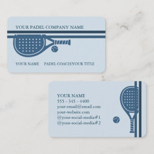 Padel Visitekaartje-Ze sleek Padel stijl-Azure bla Visitekaartje