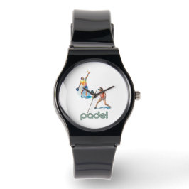 Padel Watch – Padel Chic Vibrant Style Black Horloge