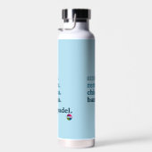 Padel Water Bottle-Personalize Word Vibe Sky Blue Waterfles (Rechts)