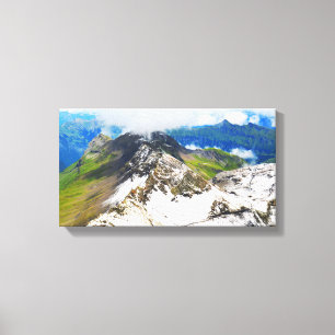 Paden in de Zwitserse alpen Canvas Afdruk
