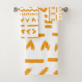 Paden van Sun Mudcloth Afrikaanse patroon in wit Bad Handdoek (Insitu)