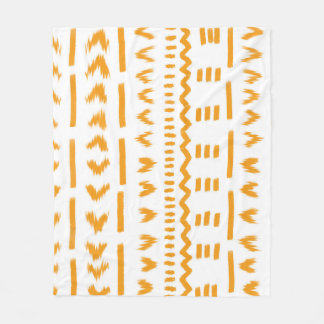 Paden van Sun Mudcloth Afrikaanse patroon in wit Fleece Deken