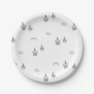 Padicorn / caticorn borden - kunst van Irina Kolb Papieren Bordje