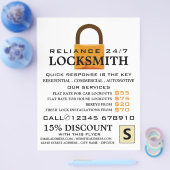 padlock, Locksmith Adverteren flyer (Enkel)