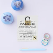 Padlock moderne, serrurier prospectus publicitaire (Simple)