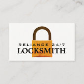 Padlock vintage, Carte de visite Locksmith (Devant)