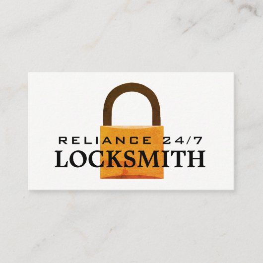 Padlock vintage, Carte de visite Locksmith (Devant)