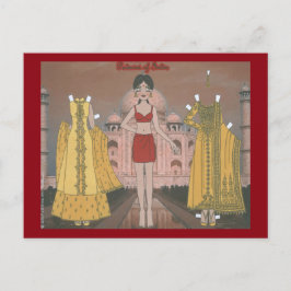Padmini of India Paper Doll Briefkaart