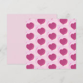 Padrão fofo de corações!! bedankkaart (Voorkant / Achterkant)