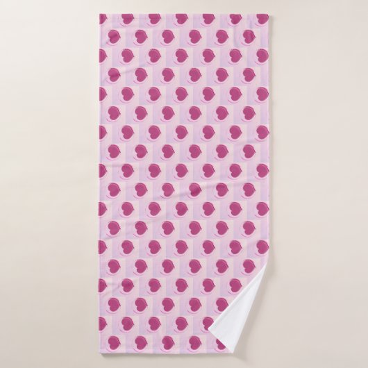 Padrão fofo de pequenos corações. (Serviette de bain)