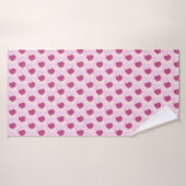 Padrão fofo de pequenos corações. (Serviette de bain)