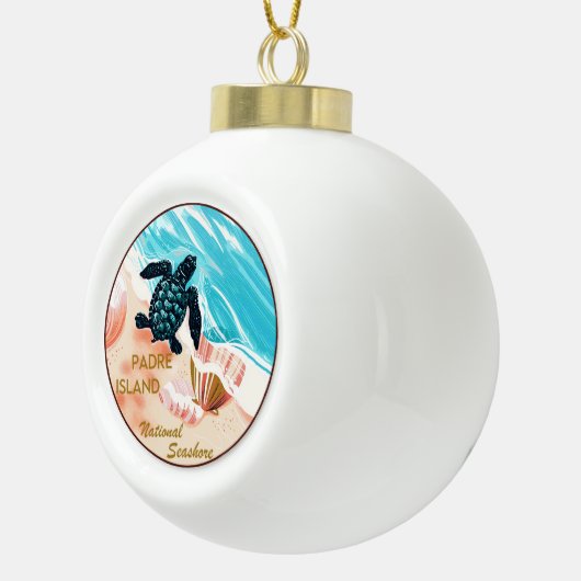Padre Island National Seashore Keramische Bal Ornament (Rechts)