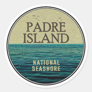 Padre Island National Seashore Ocean Birds Ronde Sticker