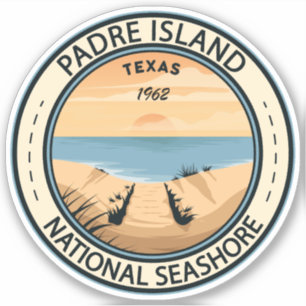 Padre Island National Seashore Texas Badge Sticker