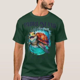 Padre Island Texas Waterverf Happy Zee Turtle T-shirt
