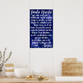 Padre Nuestro (Lord's Prayer in Spaans) Poster (Keuken)